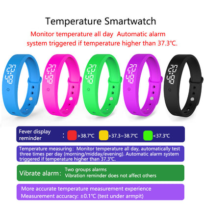 Smart Temperature Monitoring Sports Bracelet