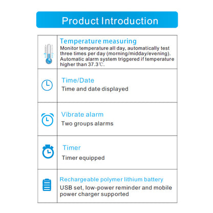 Smart Temperature Monitoring Sports Bracelet
